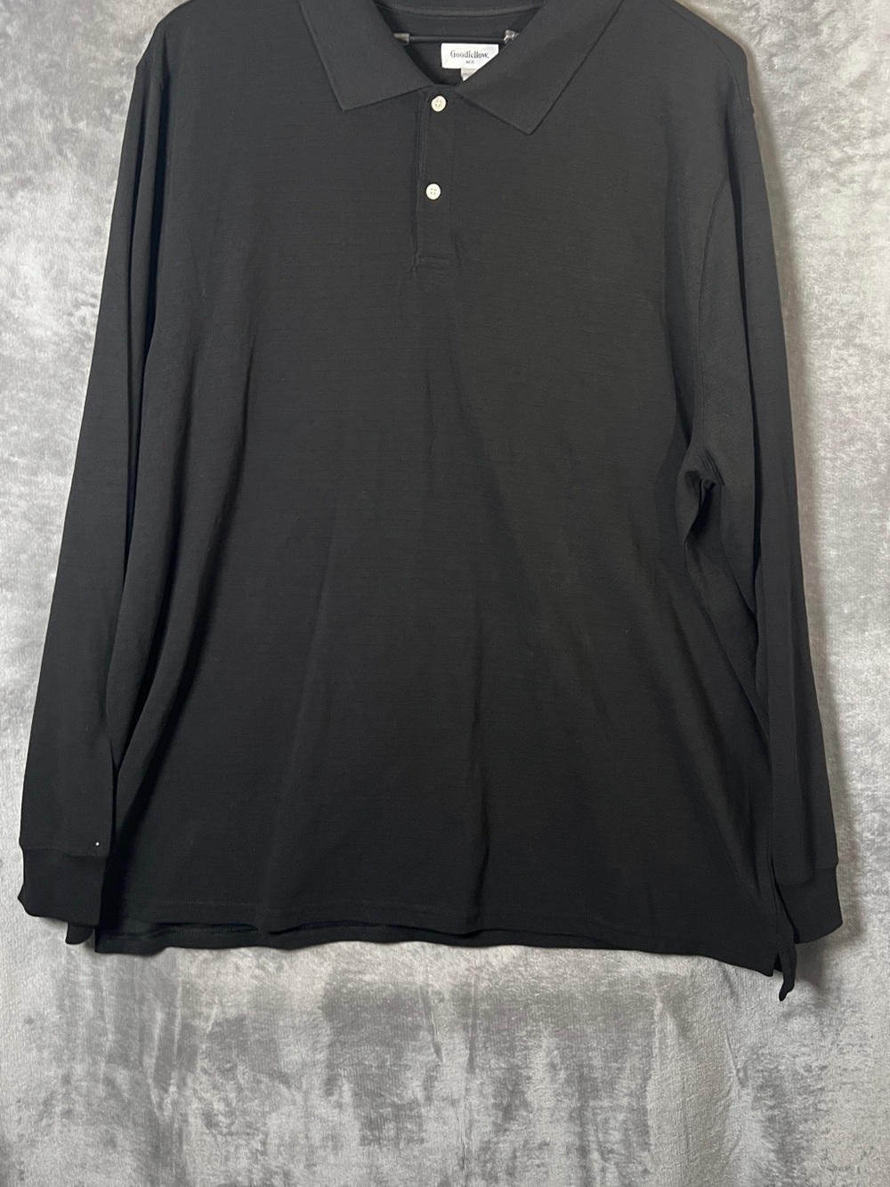 Goodfellow & Co Black Long-Sleeve Polo Shirt